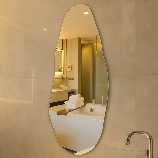 Espelho Orgânico 70cm Decoração Lapidado Design Moderno Luxo E05 70x30